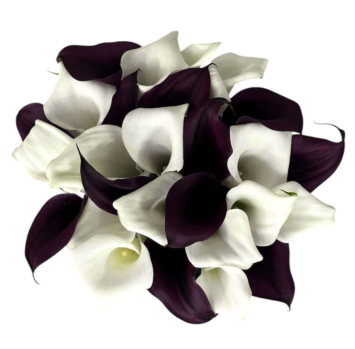 White and Burgundy Calla Lily Bridal Wedding Bouquet