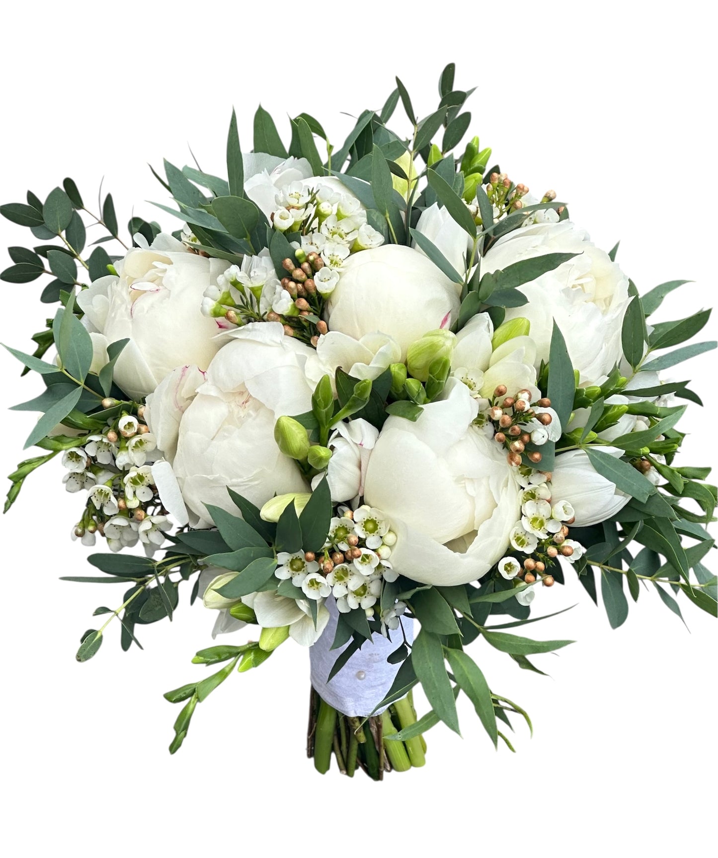 Boho Bouquet with Peonies and Freesias