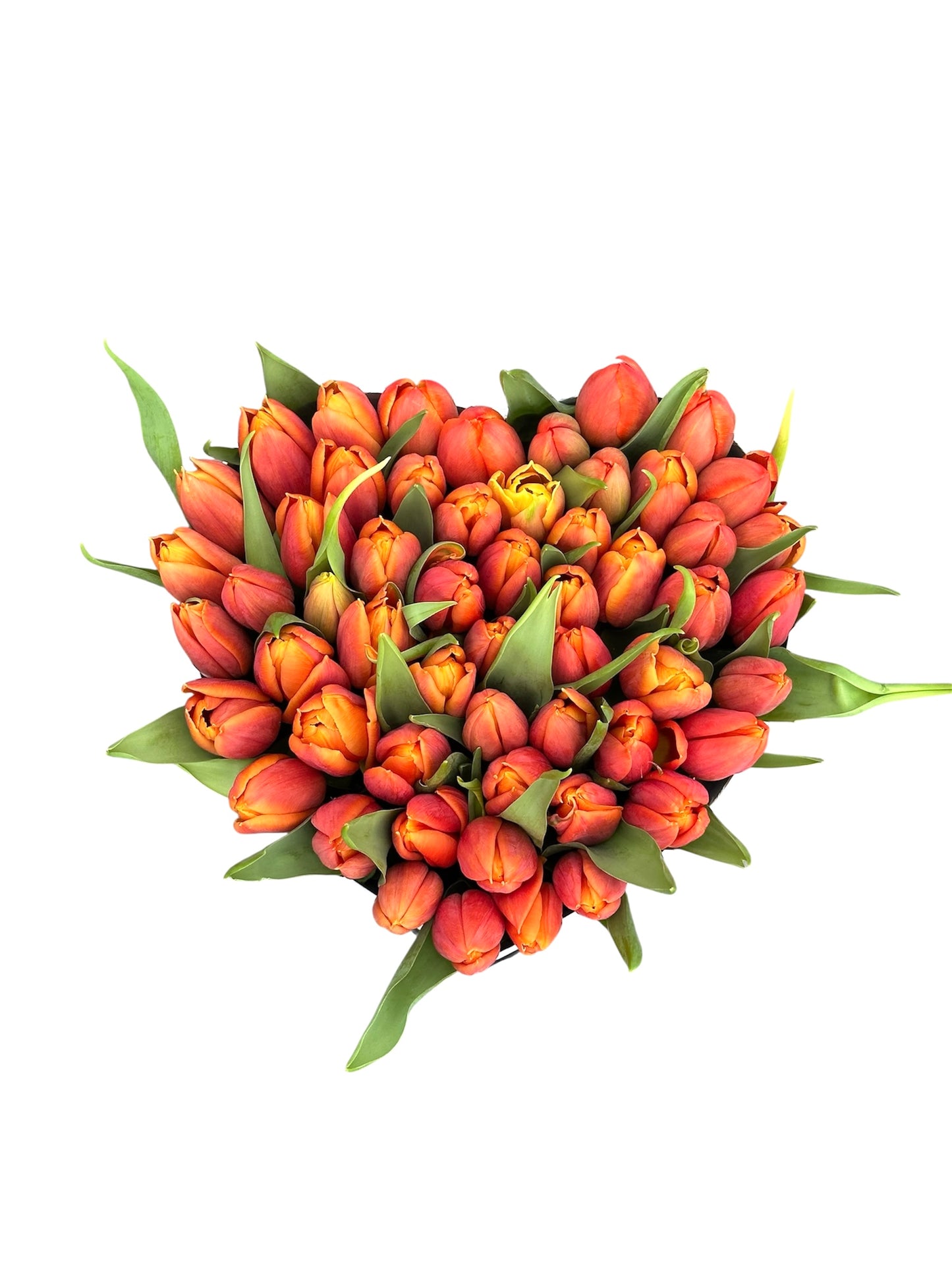 Classic Tulips in Heart Box