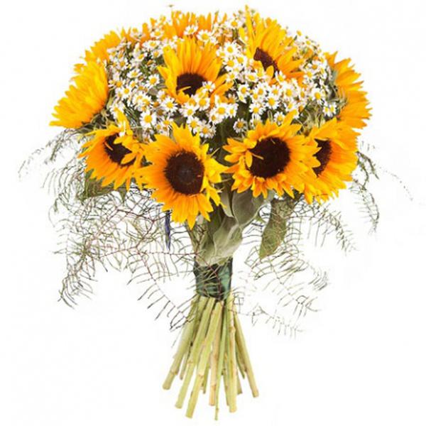 Sunflowers & Tanacetum Bouquet