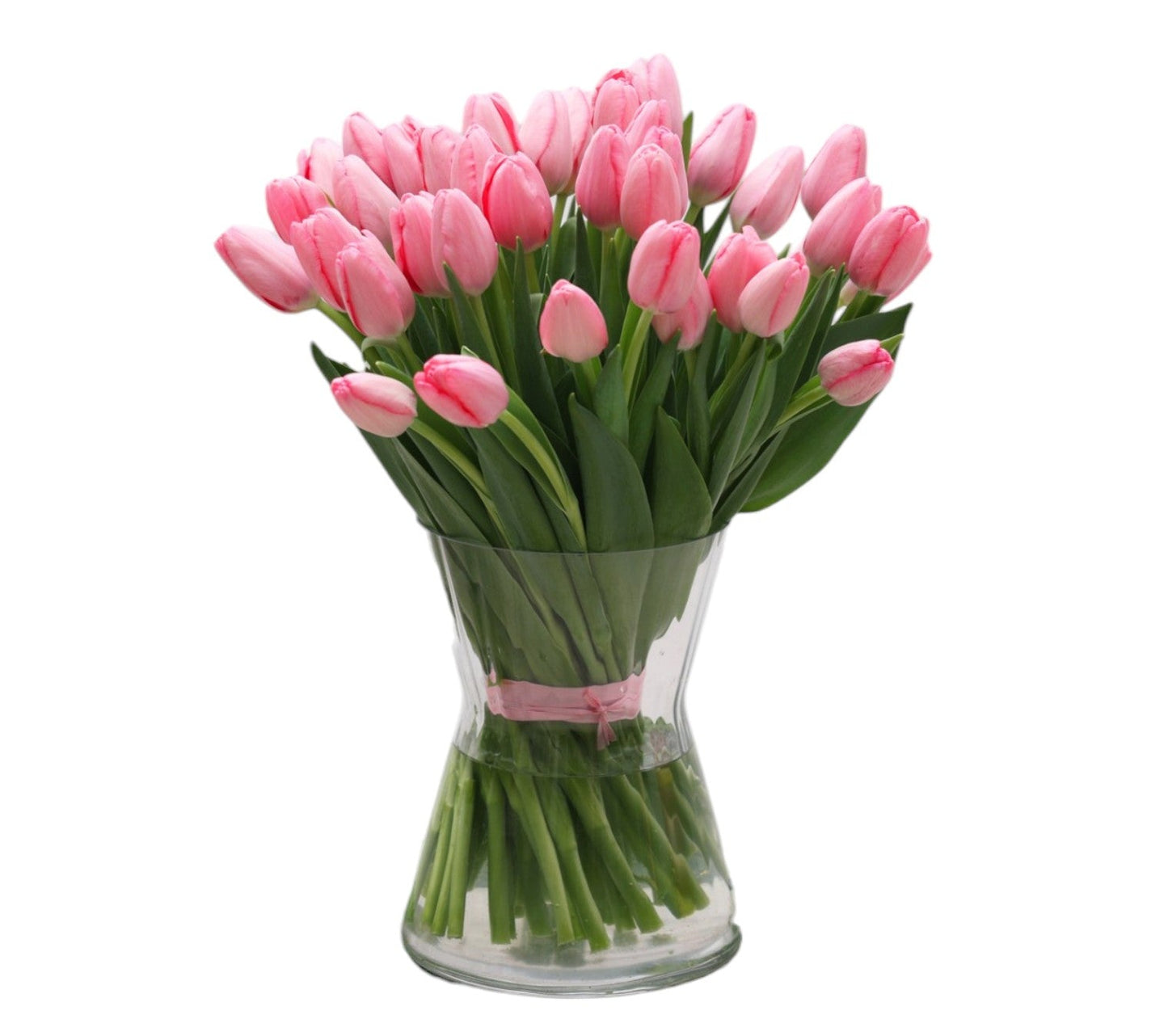 Light Pink Tulips Bouquet in Vase