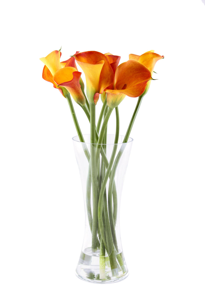 Orange Calla Lily Bouquet in Vase