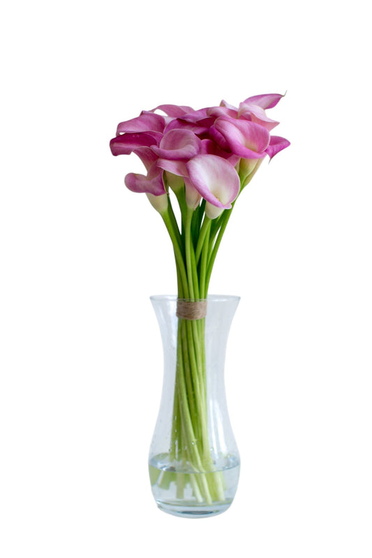 Pink Calla Lily Bouquet in Vase - Fresh Bouquet Co.
