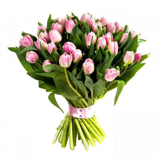 Pink Double Tulips Bouquet - Fresh Bouquet Co.