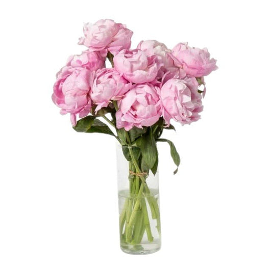 Pink Peonies Bouquet in Vase - Fresh Bouquet Co.