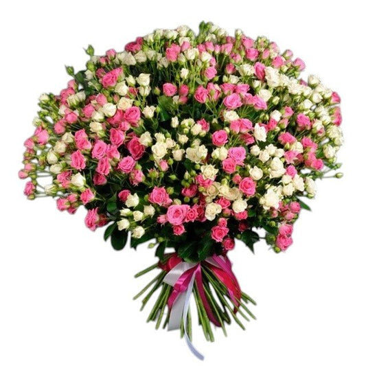 Pink & White Spray Roses Bouquet - Fresh Bouquet Co.