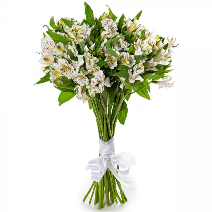 White Alstroemeria Bouquet