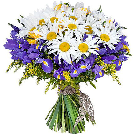 Daisy & Iris Flowers Bouquet