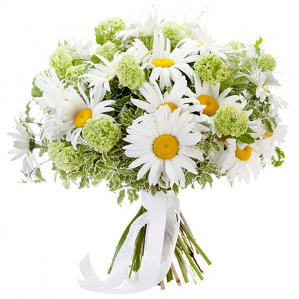 Daisy & Viburnum Bouquet with Pittosporum