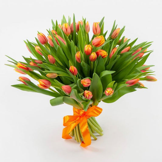 Sunny Orange Tulips Bouquet