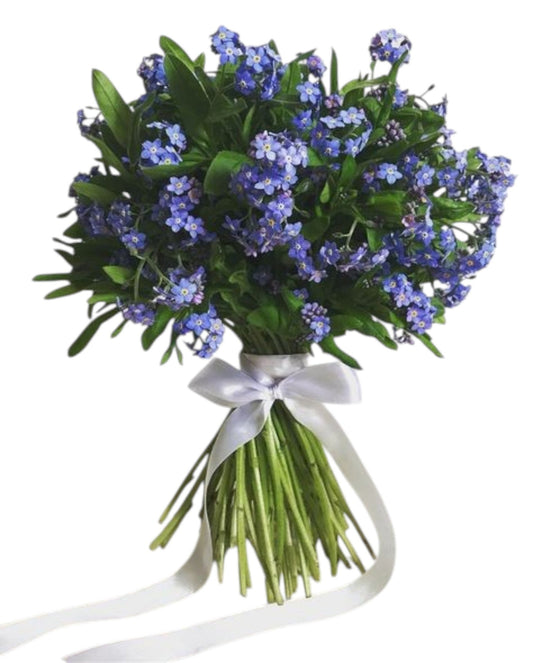Blue Forget Me Not Bouquet - Fresh Bouquet Co.