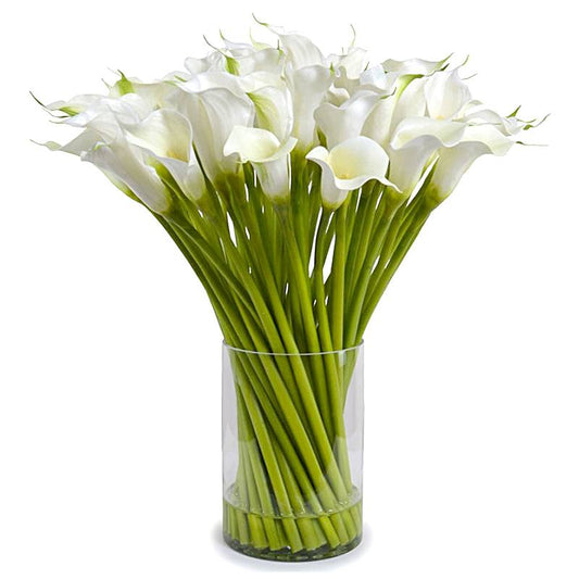 Classic White Calla Lily Bouquet in Vase