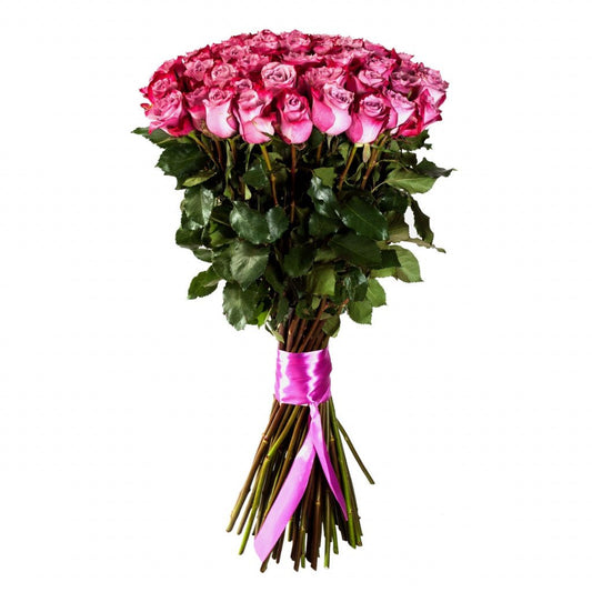 Deep Purple Roses Bouquet - Fresh Bouquet Co.