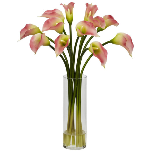 Light Pink Calla Lily Bouquet in Vase