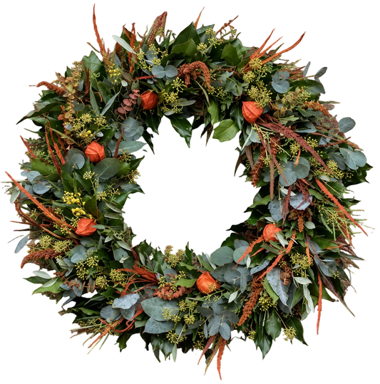 Natural Eucalyptus & Berry Wreath - Fresh Bouquet Co.