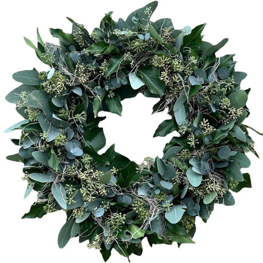 Natural Eucalyptus Wreath - Fresh Bouquet Co.