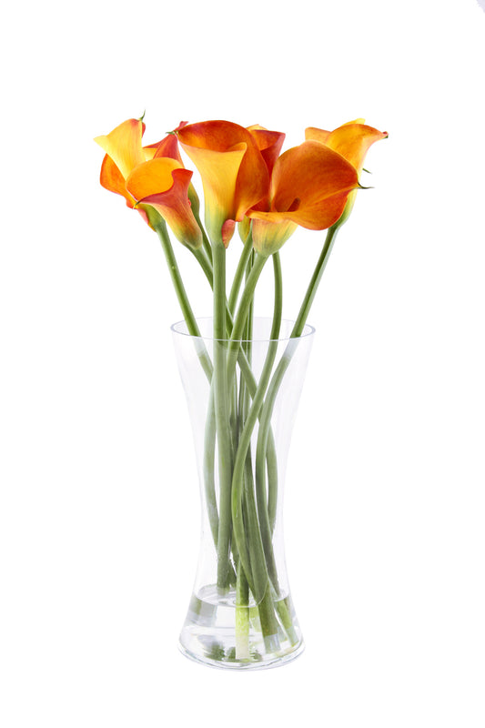 Orange Calla Lily Bouquet in Vase