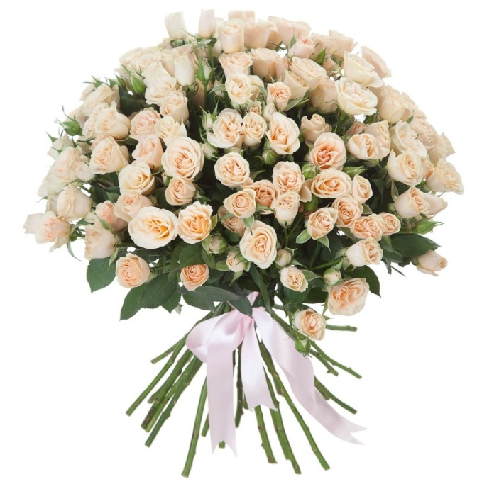 Pale Peach Spray Roses Bouquet