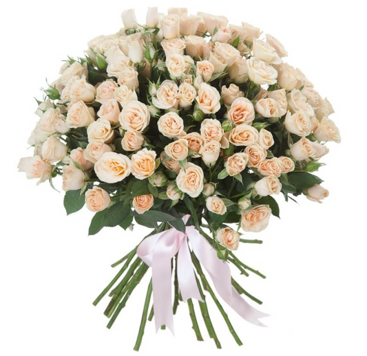 Pale Peach Spray Roses Bouquet