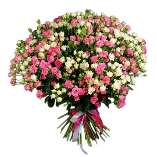 Pink & White Spray Roses Bouquet