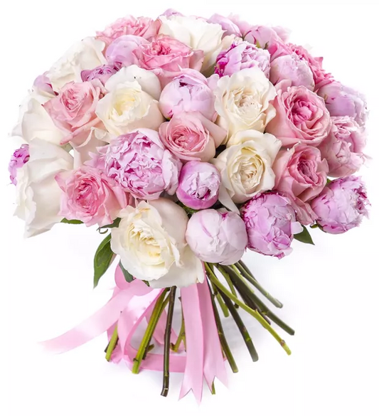 Pink Peonies & Garden Roses Bouquet