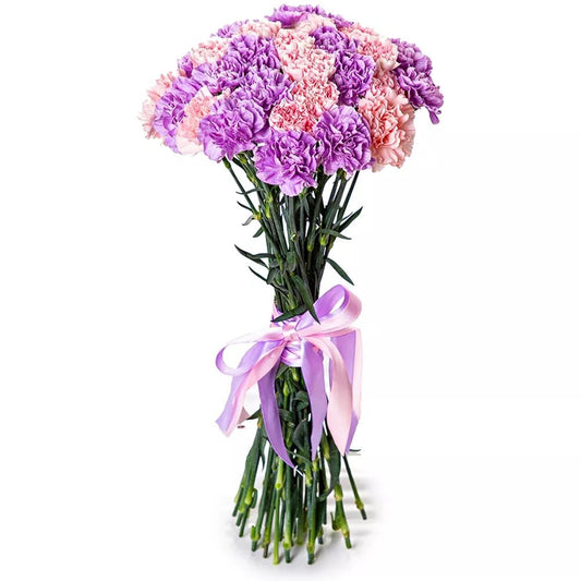 Purple & Pink Carnation Bouquet - Fresh Bouquet Co.
