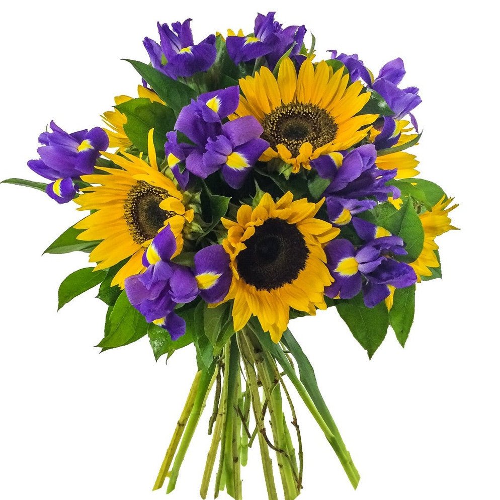 Sunflowers & Iris Bouquet - Fresh Bouquet Co.