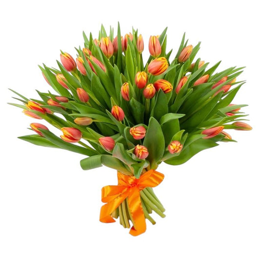 Sunny Orange Tulips Bouquet - Fresh Bouquet Co.