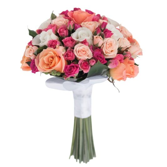 Colourful Roses Wedding Bridal Bouquet